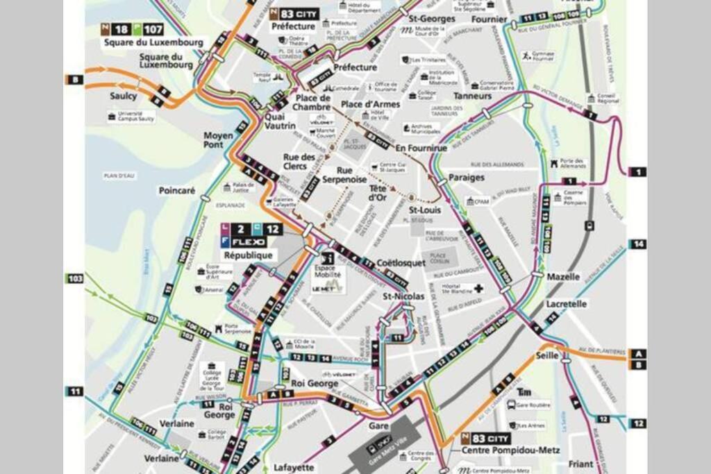 Superbe Appart Plein Centre Avec Parking & Jardin Мец Екстериор снимка